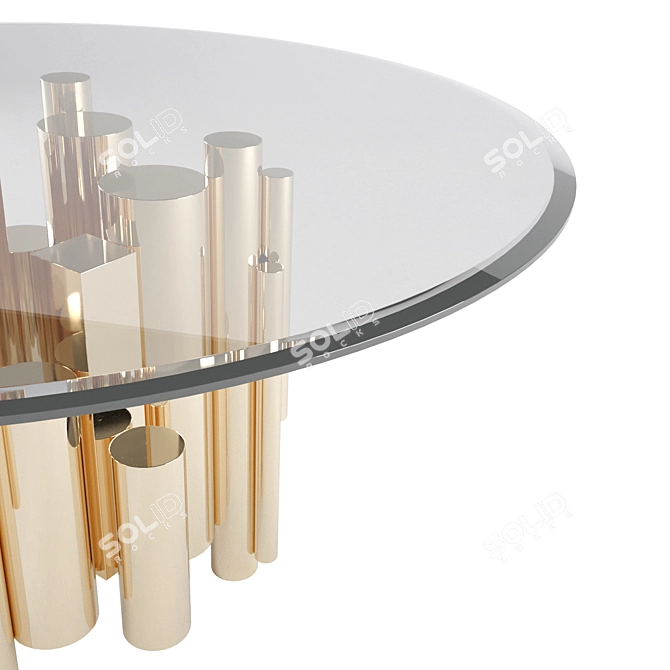 Roberto Cavalli Antigua Dining Table: Elegant and Stylish Design 3D model image 2