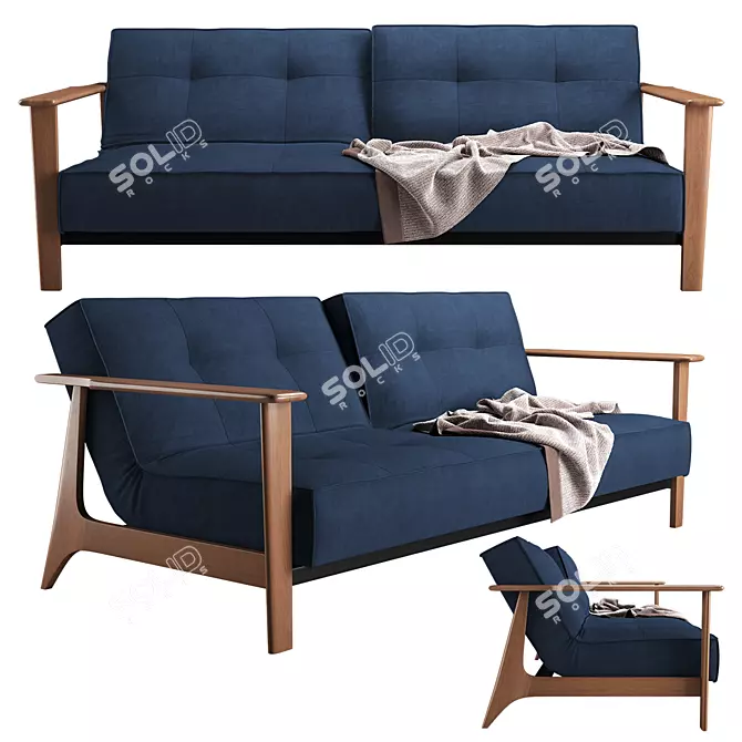 Versatile Splitback Frej Sofa 3D model image 1