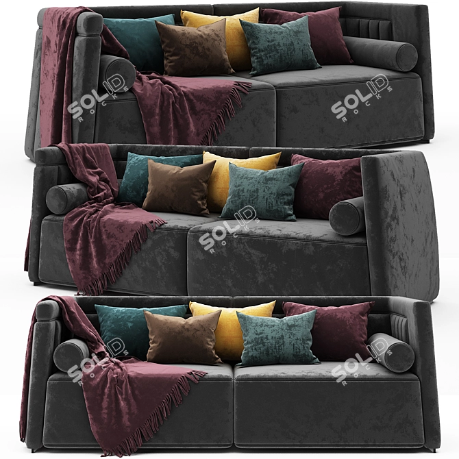 Elegant Modern Sofa 3D model image 2