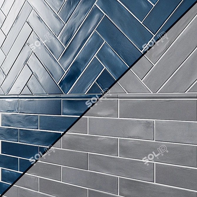 Bayou Serenity Ceramic Tile 3D model image 1