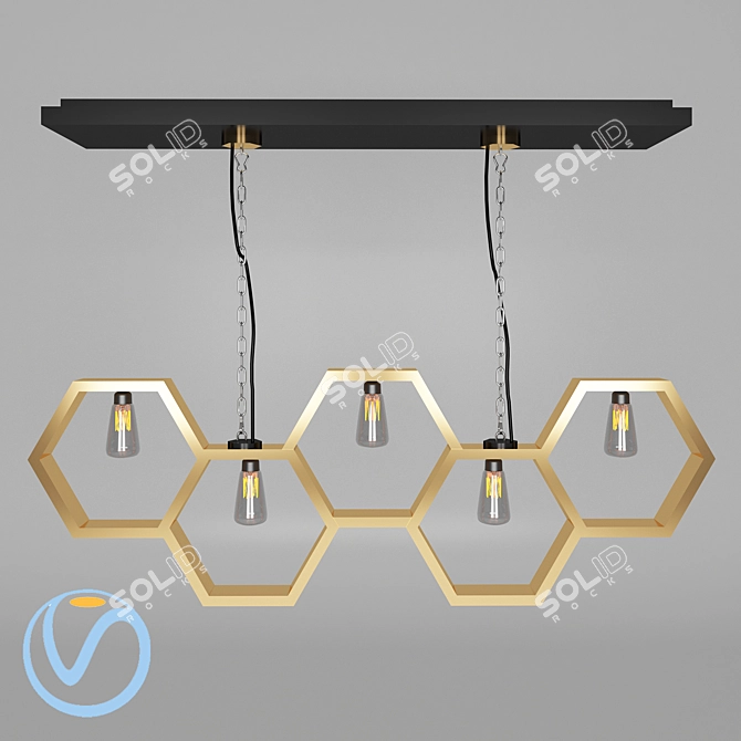 Elegant Crystal Chandelier 3D model image 1