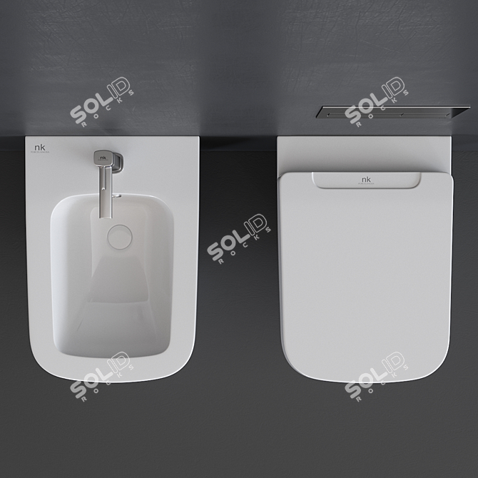 Noken NK Concept Wall-Hung WC & Bidet 3D model image 4