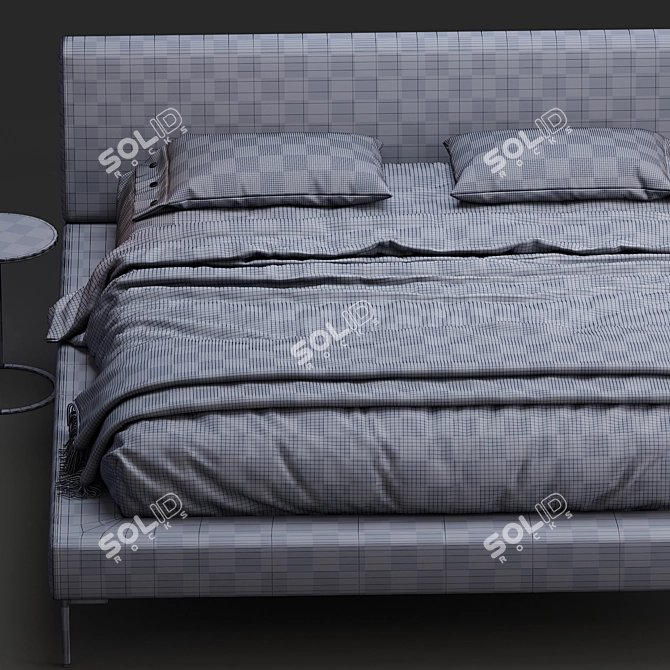 Luxury Italian Bed: Bebitalia Charles 3D model image 4