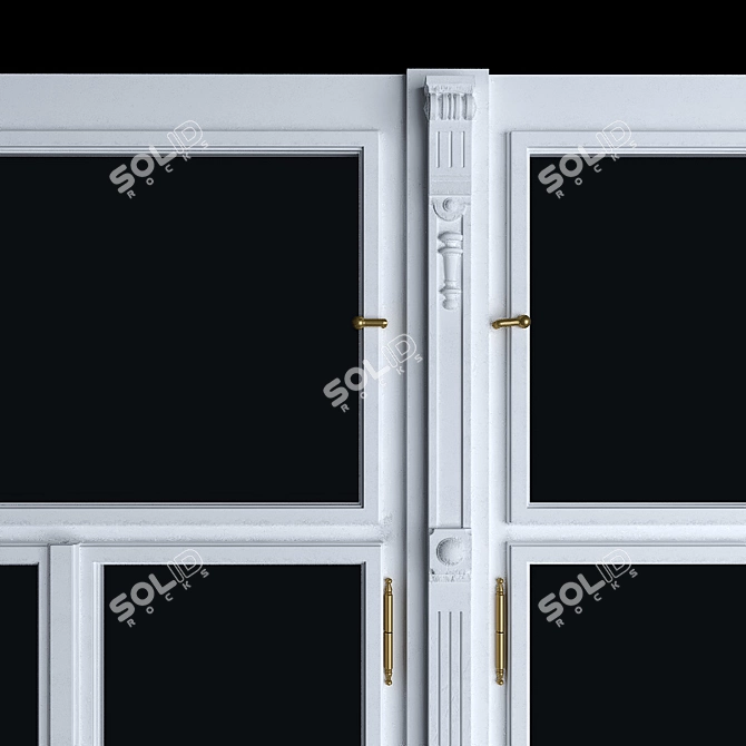 Elegant Neoclassical Window 3D model image 2