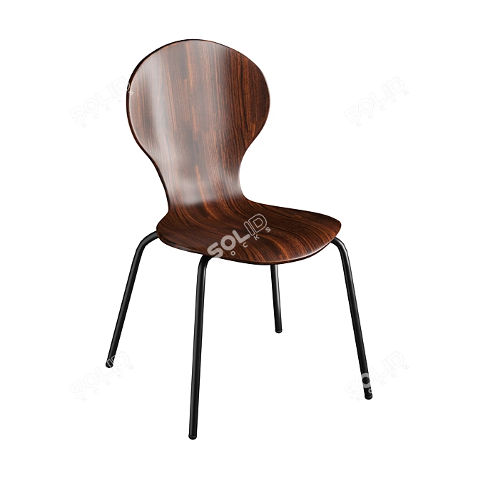 LA REDOUTE Watford - Stylish Light Wooden Chair 3D model image 1