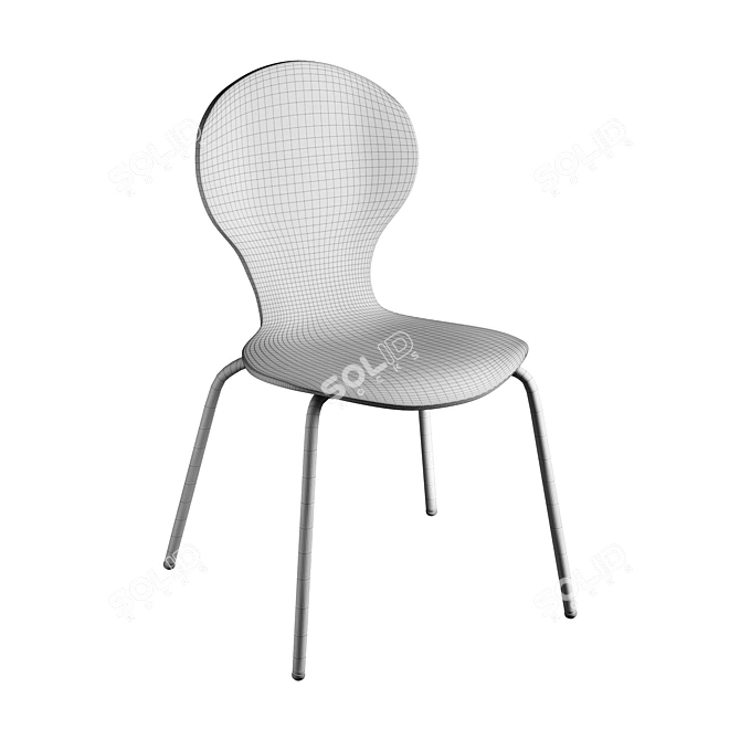 LA REDOUTE Watford - Stylish Light Wooden Chair 3D model image 2