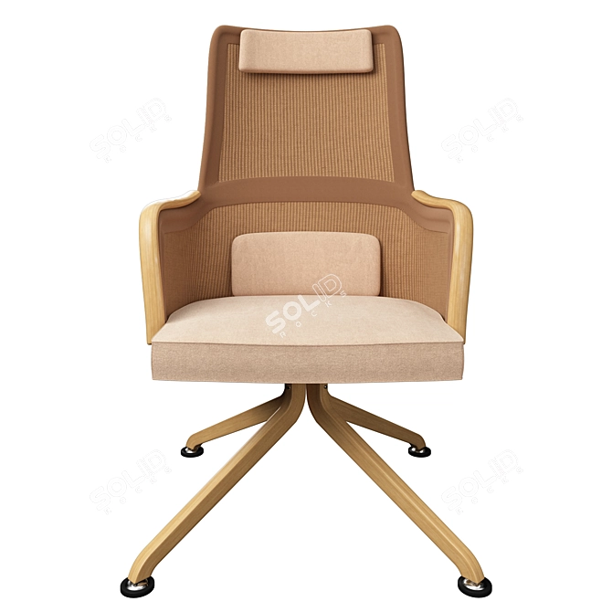 Modern Comfort: Taceo Lounge Chair 3D model image 5