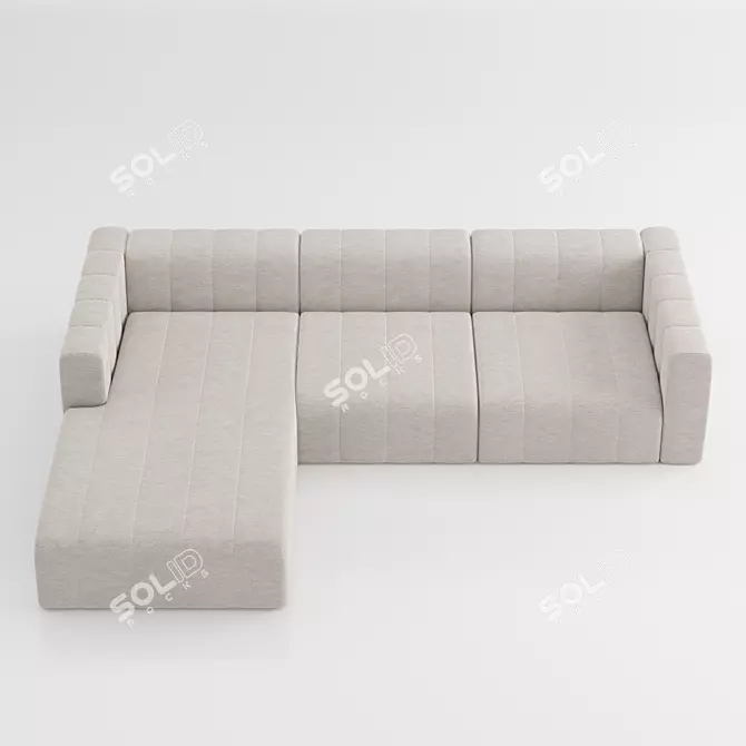 Modish Italian Influence: Langhasm Sofa 3D model image 2