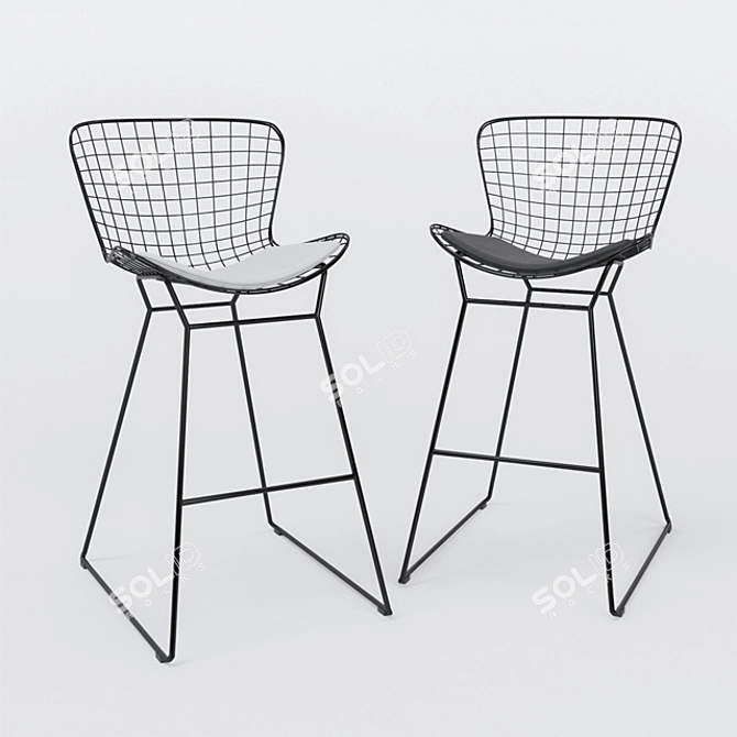 Iconic Todi Plus Bar Stool: Modern Masterpiece 3D model image 1