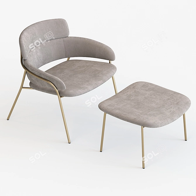 Contemporary Comfort: Strike Armchair 3D model image 3