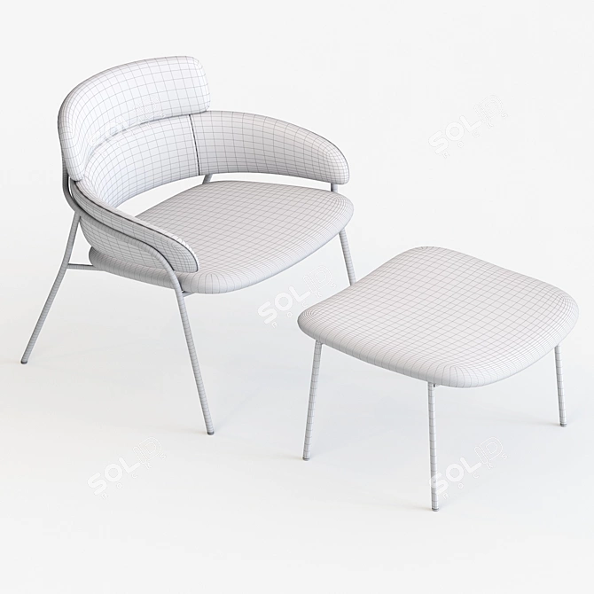 Contemporary Comfort: Strike Armchair 3D model image 4