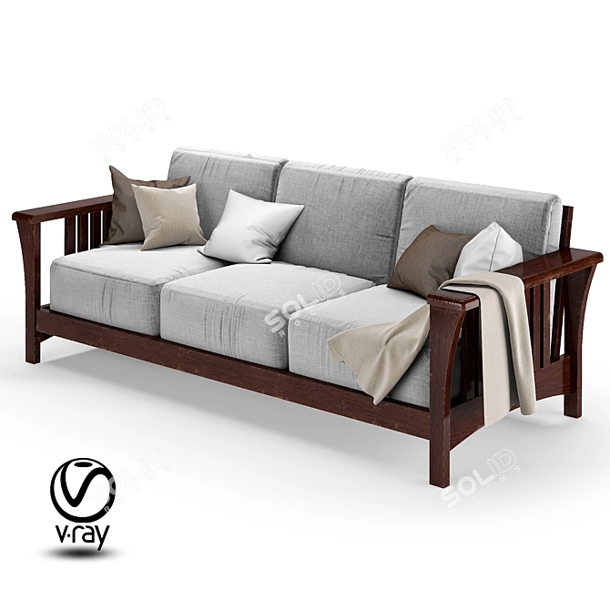 Classic Sofa 3D model image 1