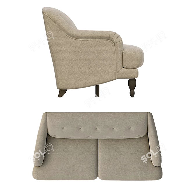  Ariana Modern Sofa  3D model image 3