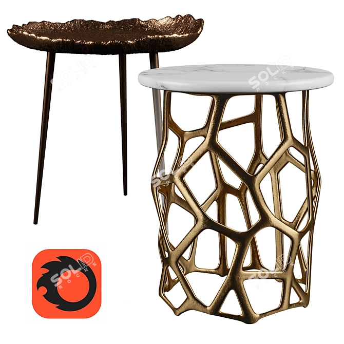 Garda Decor Coffee Table: Elegant and Functional 3D model image 3