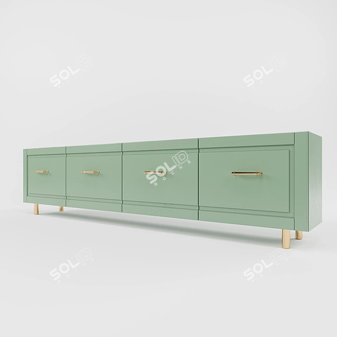 Modern Classic Dresser: Shale Green 3D model image 2