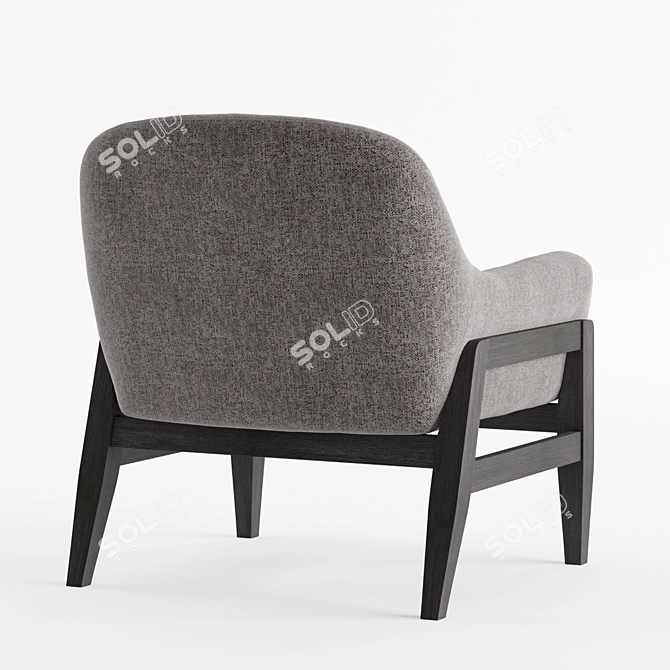 Elegant Milano Armchair 3D model image 2