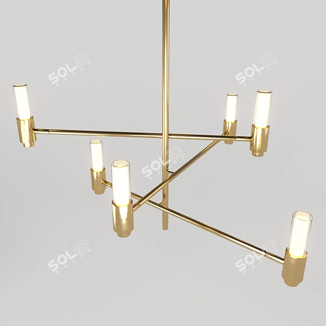 Modern Brass Pendant Light - Level 40.1212 3D model image 1