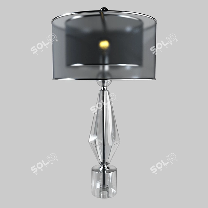 Modern Crystal Table Lamp 3D model image 1
