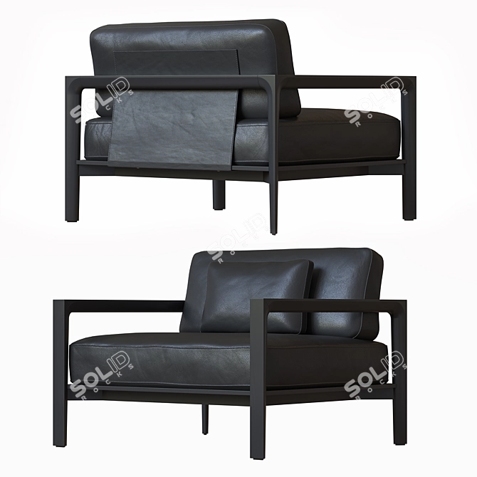 Modern Ling Armchair by SP01 3D model image 1