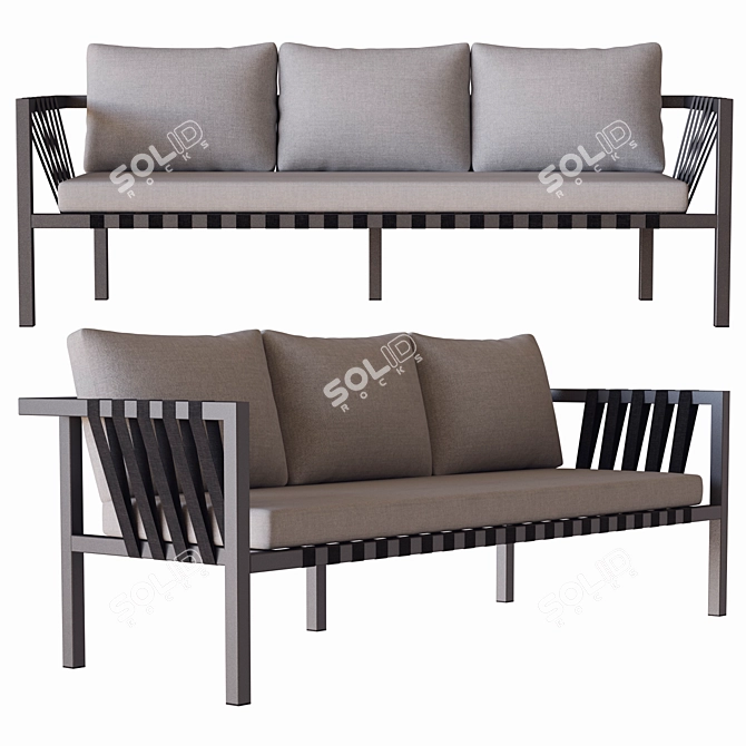 Hive Jibe 3-Seater Outdoor Sofa 3D model image 1