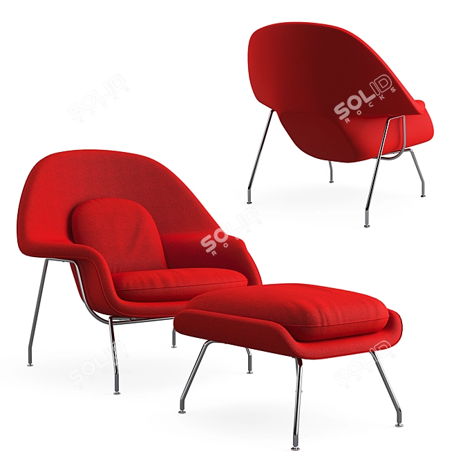 Cozy Womb Lounge Chair 3D model image 1