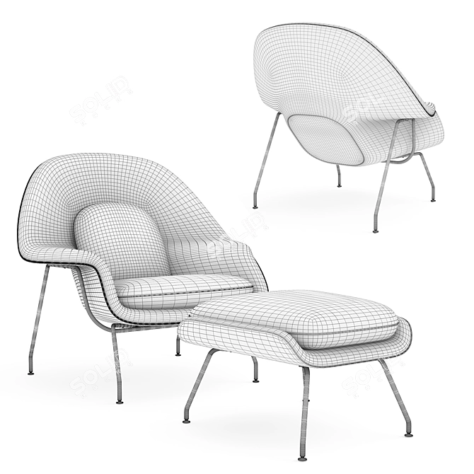 Cozy Womb Lounge Chair 3D model image 4