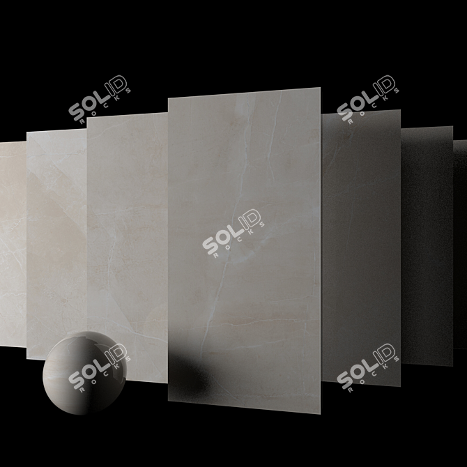 Lucca Ivory Marble Set: High-Definition Textures 3D model image 2