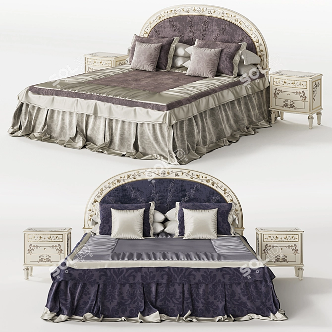 Title: Edera Meroni Bed Set 3D model image 1