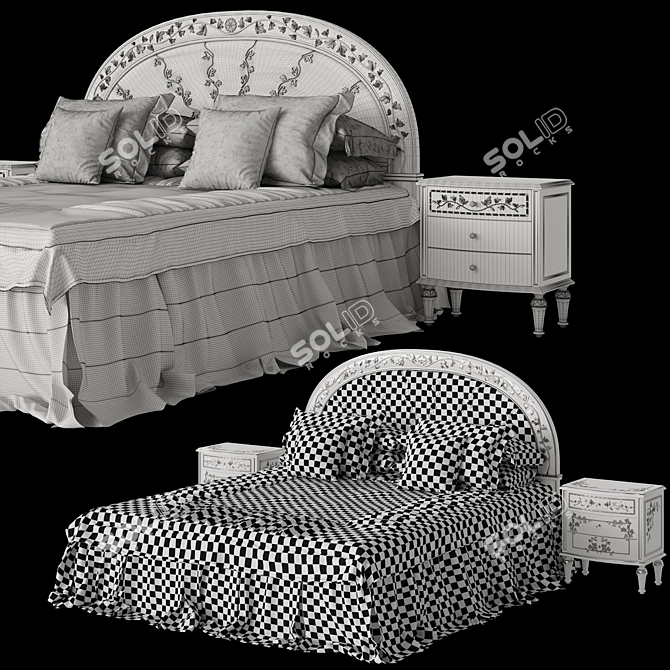 Title: Edera Meroni Bed Set 3D model image 2