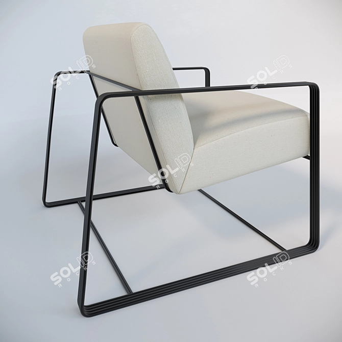 Vince Lounge Chair: Sleek and Comfortable 3D model image 2