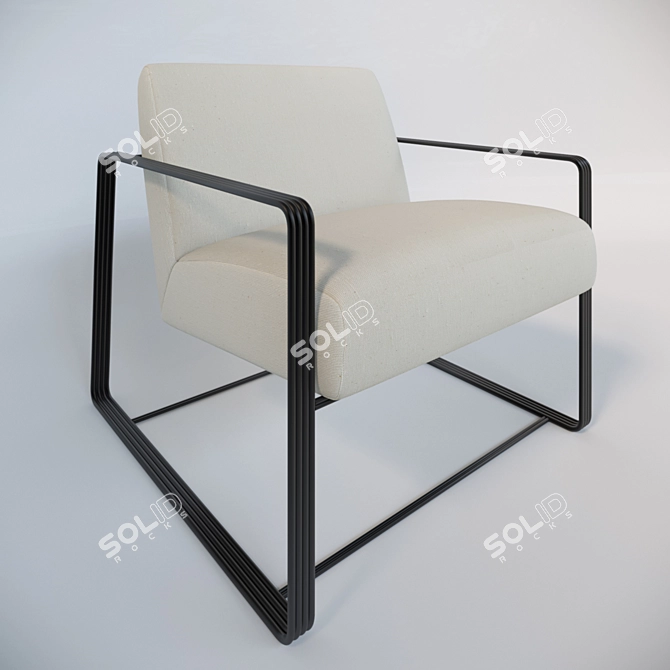 Vince Lounge Chair: Sleek and Comfortable 3D model image 3