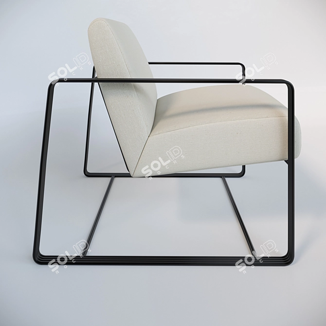 Vince Lounge Chair: Sleek and Comfortable 3D model image 4