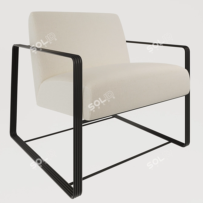 Vince Lounge Chair: Sleek and Comfortable 3D model image 5