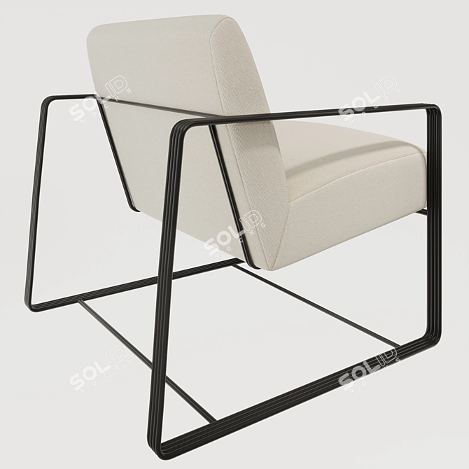 Vince Lounge Chair: Sleek and Comfortable 3D model image 7