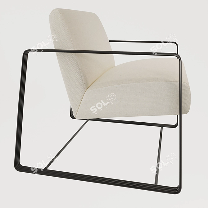 Vince Lounge Chair: Sleek and Comfortable 3D model image 8