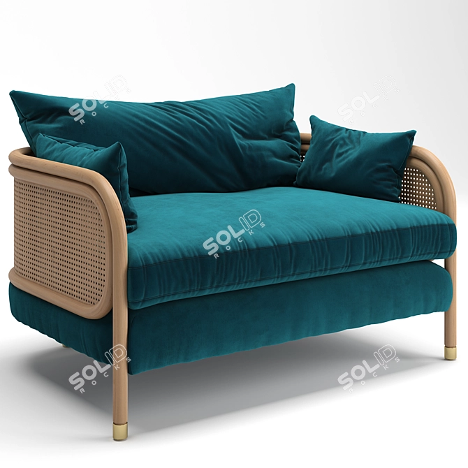 Heatherfield Armchair: Elegant, Versatile & Stylish 3D model image 2