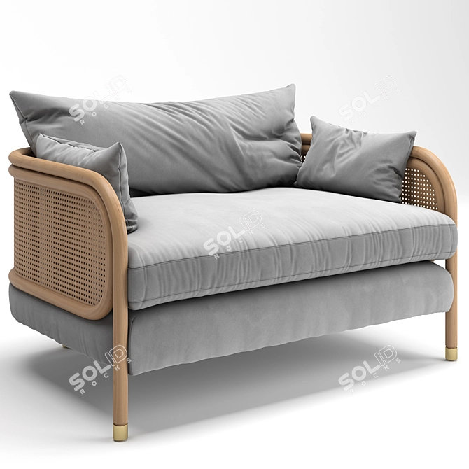 Heatherfield Armchair: Elegant, Versatile & Stylish 3D model image 3