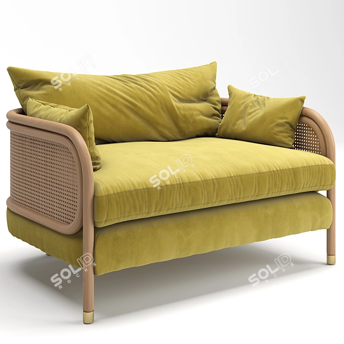 Heatherfield Armchair: Elegant, Versatile & Stylish 3D model image 4