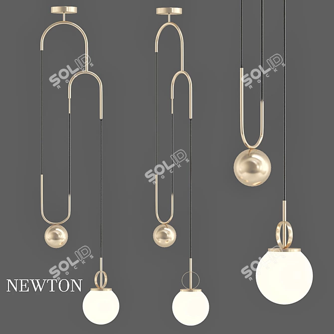 Newton 2013: V-Ray Render Design Lamp 3D model image 1