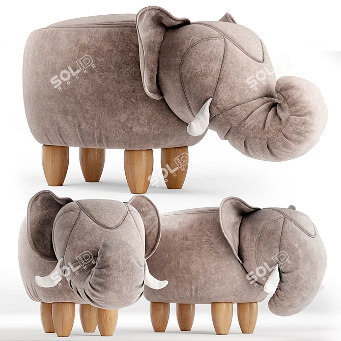 Elephant Bean Bag Chair 3D model image 1