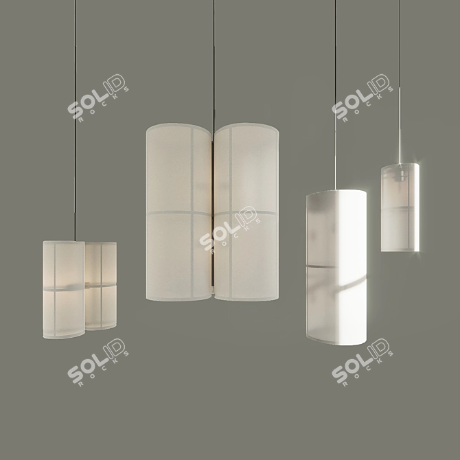 Modern Hashira Pendant Lighting 3D model image 1