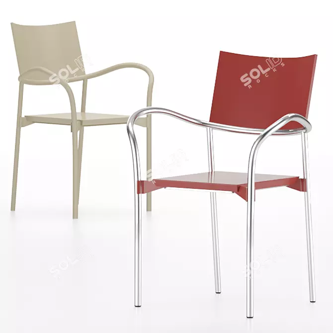 Breeze Chair: Sleek & Stylish Seating 3D model image 1