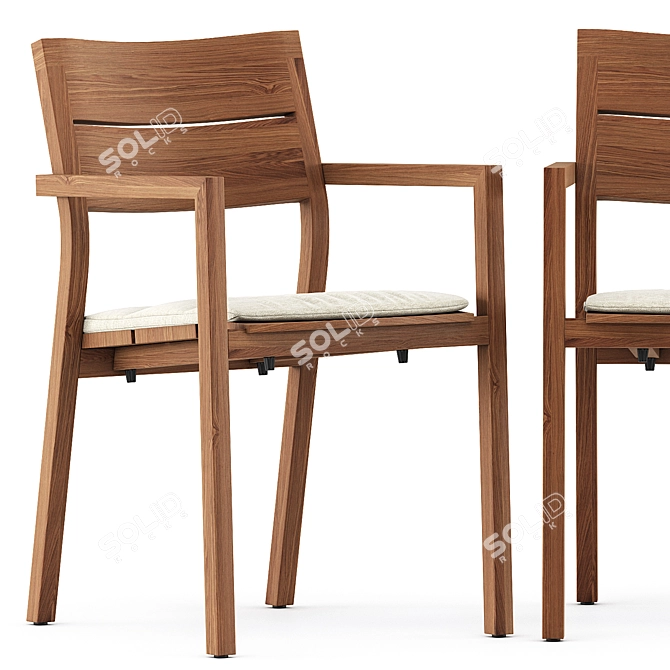 KOS Armchair: Sleek Design, Ultimate Comfort 3D model image 1