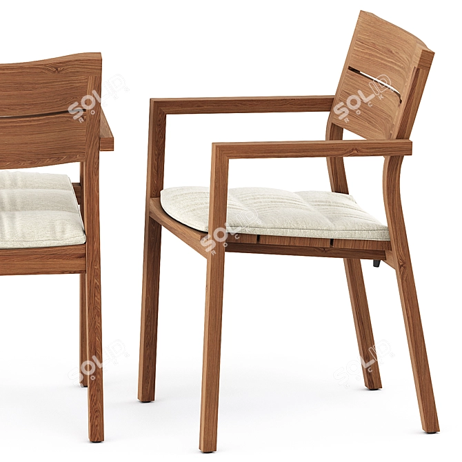 KOS Armchair: Sleek Design, Ultimate Comfort 3D model image 2