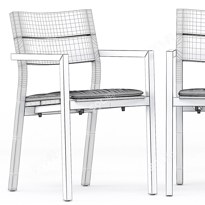 KOS Armchair: Sleek Design, Ultimate Comfort 3D model image 5