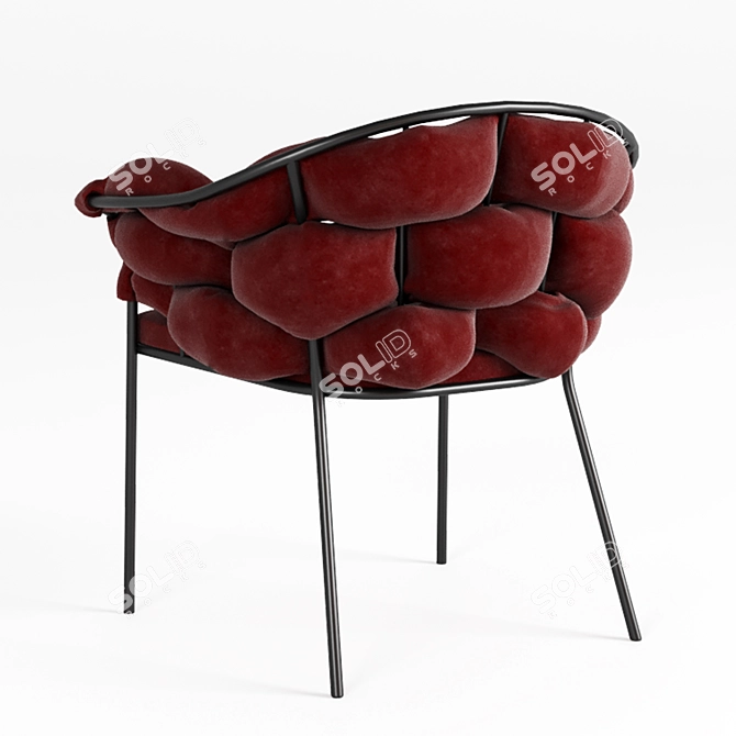 Sleek Serpentine Outdoor Armchair 3D model image 3