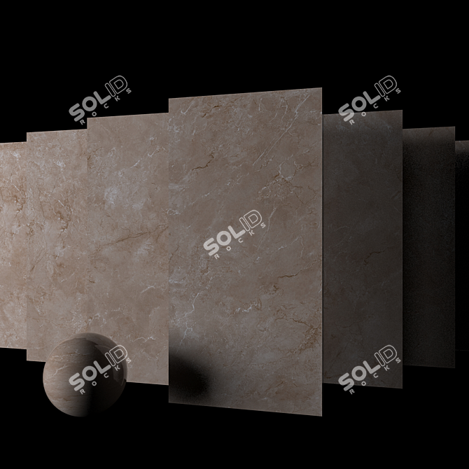 Beige Mioni Marble Set - High Quality Multi-Texture 3D model image 2