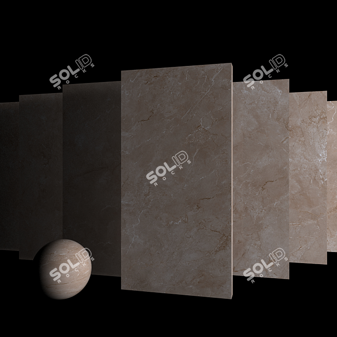 Beige Mioni Marble Set - High Quality Multi-Texture 3D model image 3