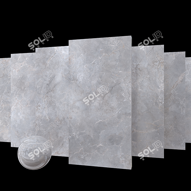 Mioni Gray Marble Set: High-Quality Multi-Texture Collection 3D model image 1