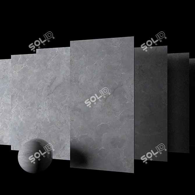 Mioni Gray Marble Set: High-Quality Multi-Texture Collection 3D model image 2